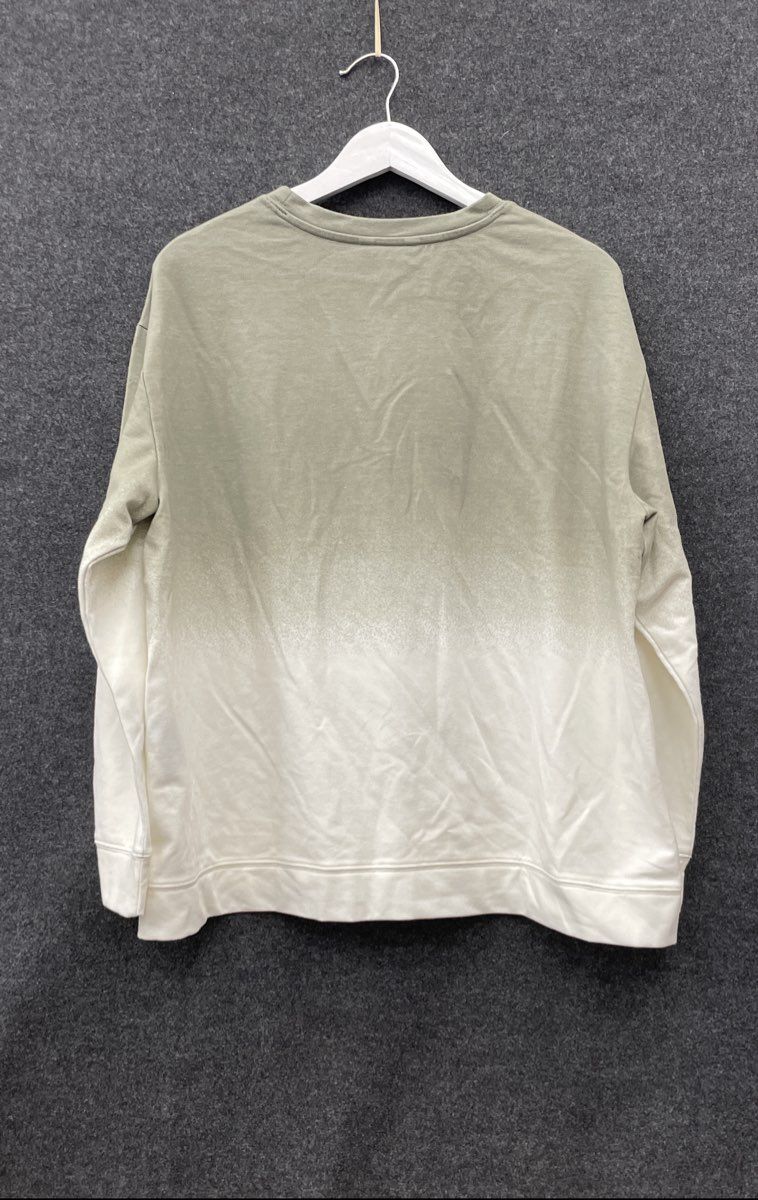 Kenneth Cole Reaction Women's Green White Ombre Dip Dye Sweatshirt Pullover XL