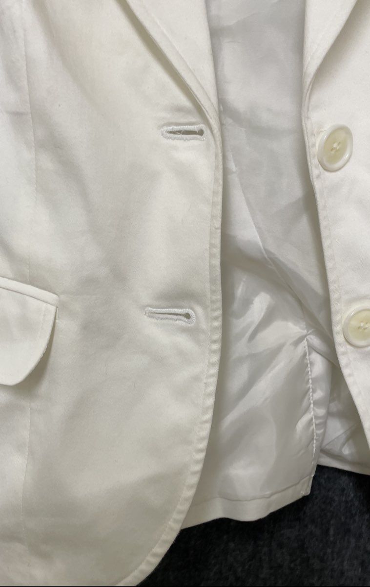 Worthington Women's White Stretch Cotton Blend Two Button Blazer Jacket Sz 6