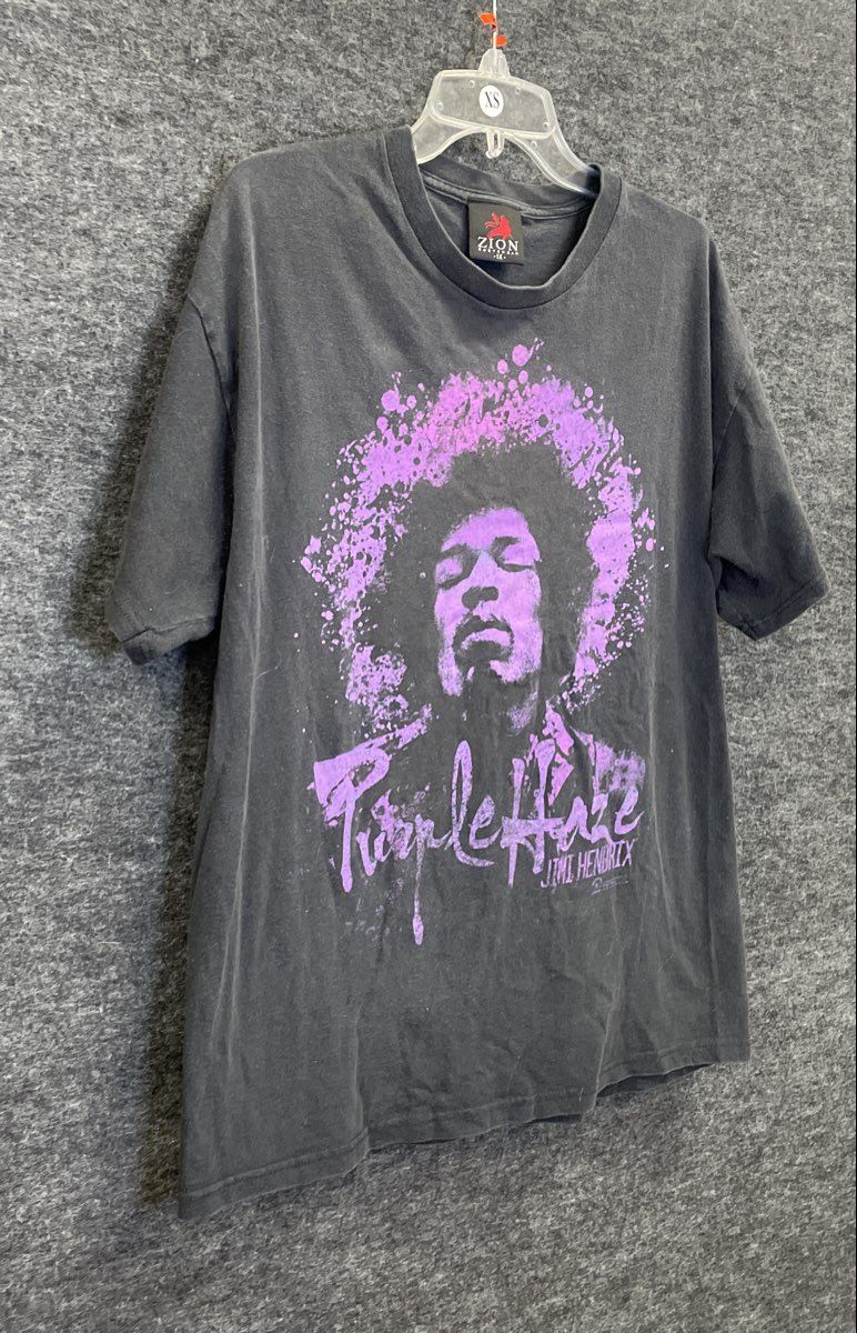 Vintage 2000s Jimi Hendrix Purple Haze Zion Rootswear T-Shirt Sz 1X