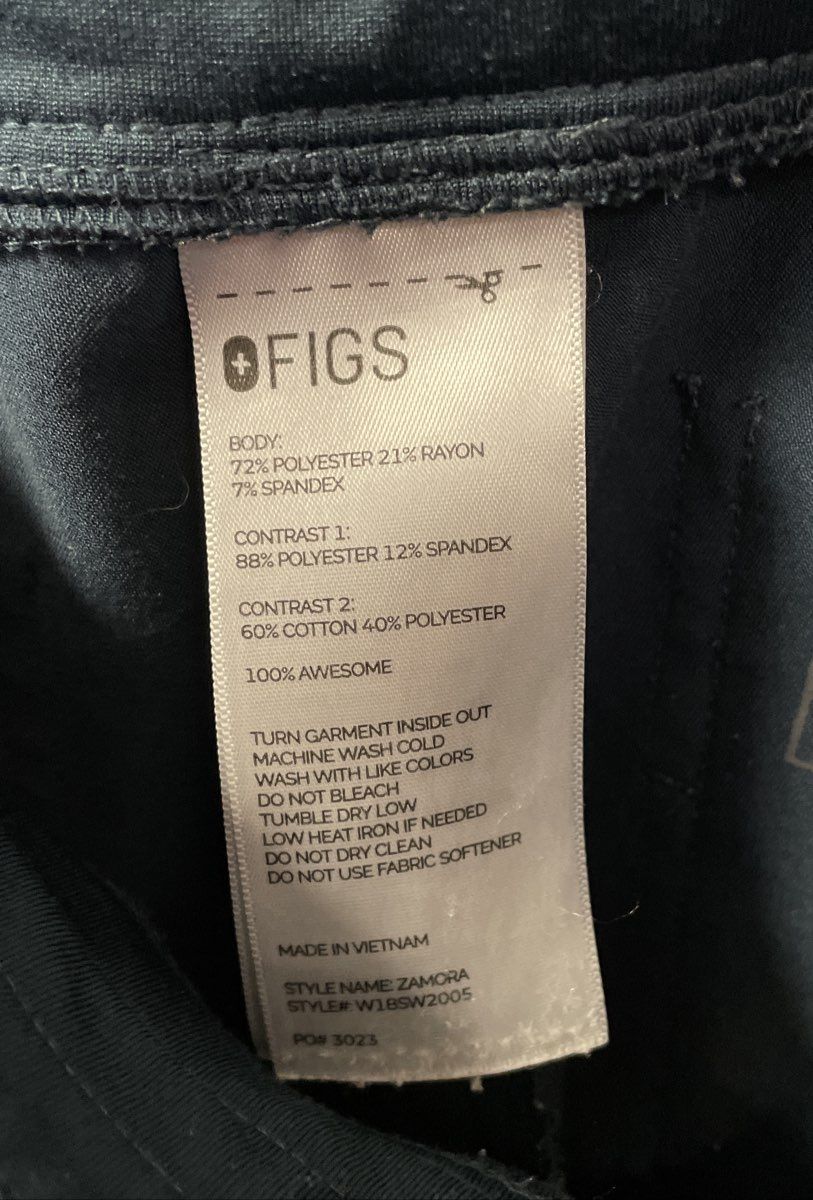 Figs Women's Zamora Jogger Scrub Pants Teal Blue Technical Cargo Sz M