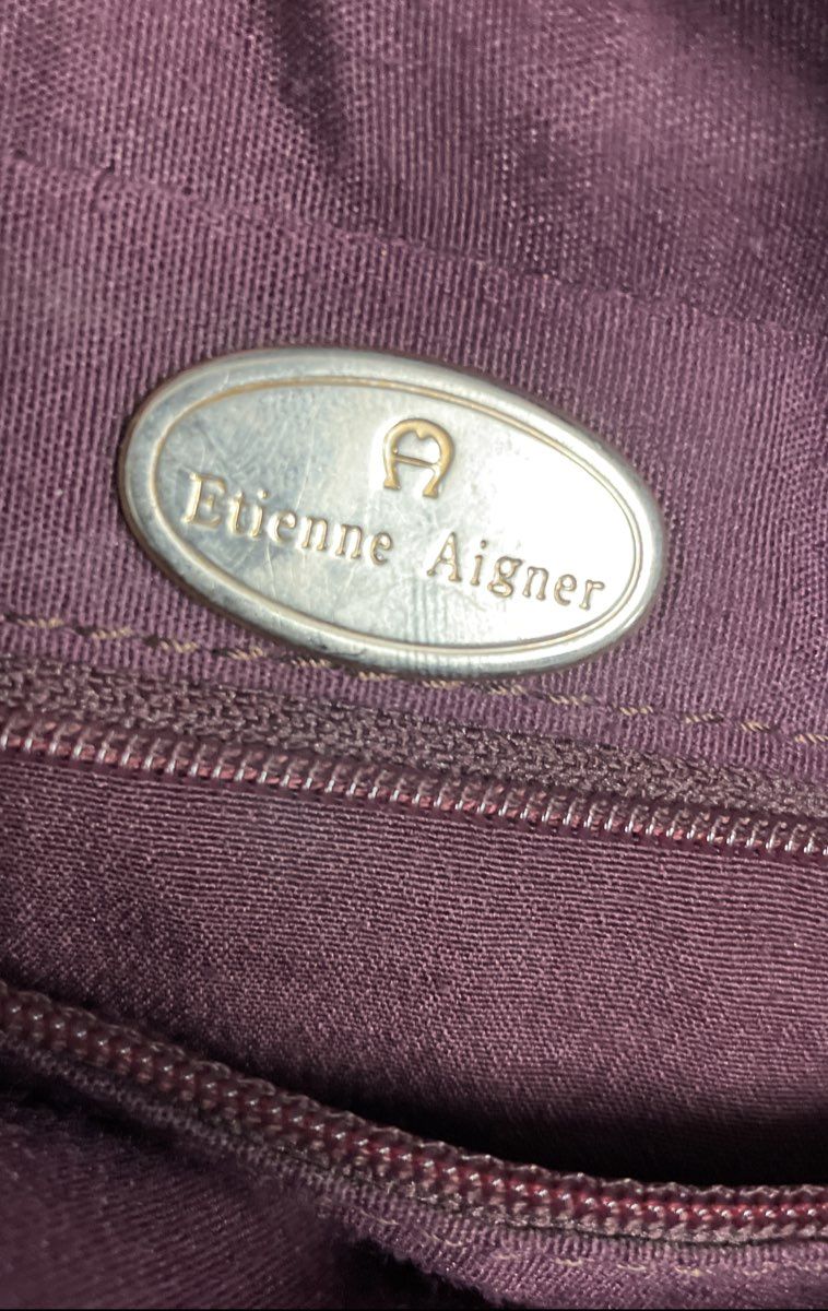 Vintage Etienne Aigner Oxblood Burgundy Leather Crossbody Bag Gold Hardware