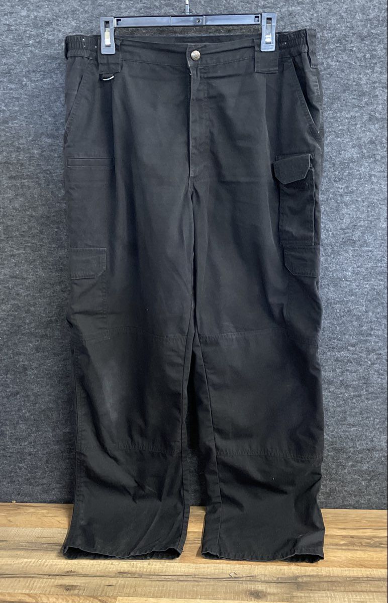 5.11 Tactical Men's Black Cargo Pants Ripstop Utility Work Trousers 36x32