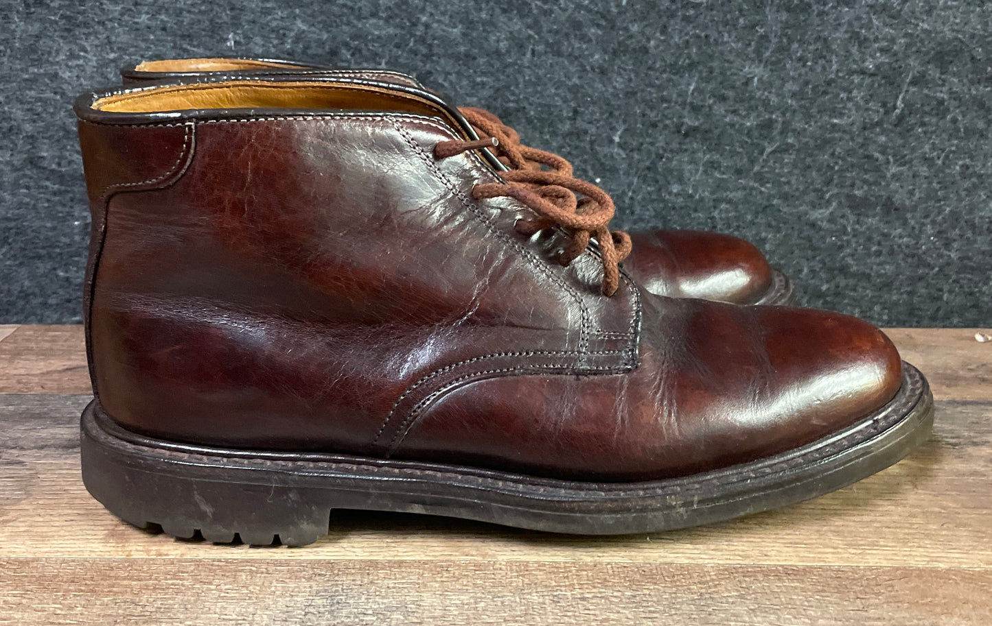 Churchill 623095C Brown Leather Oxford Ankle Chukka Boots Men's Size 8.5 M