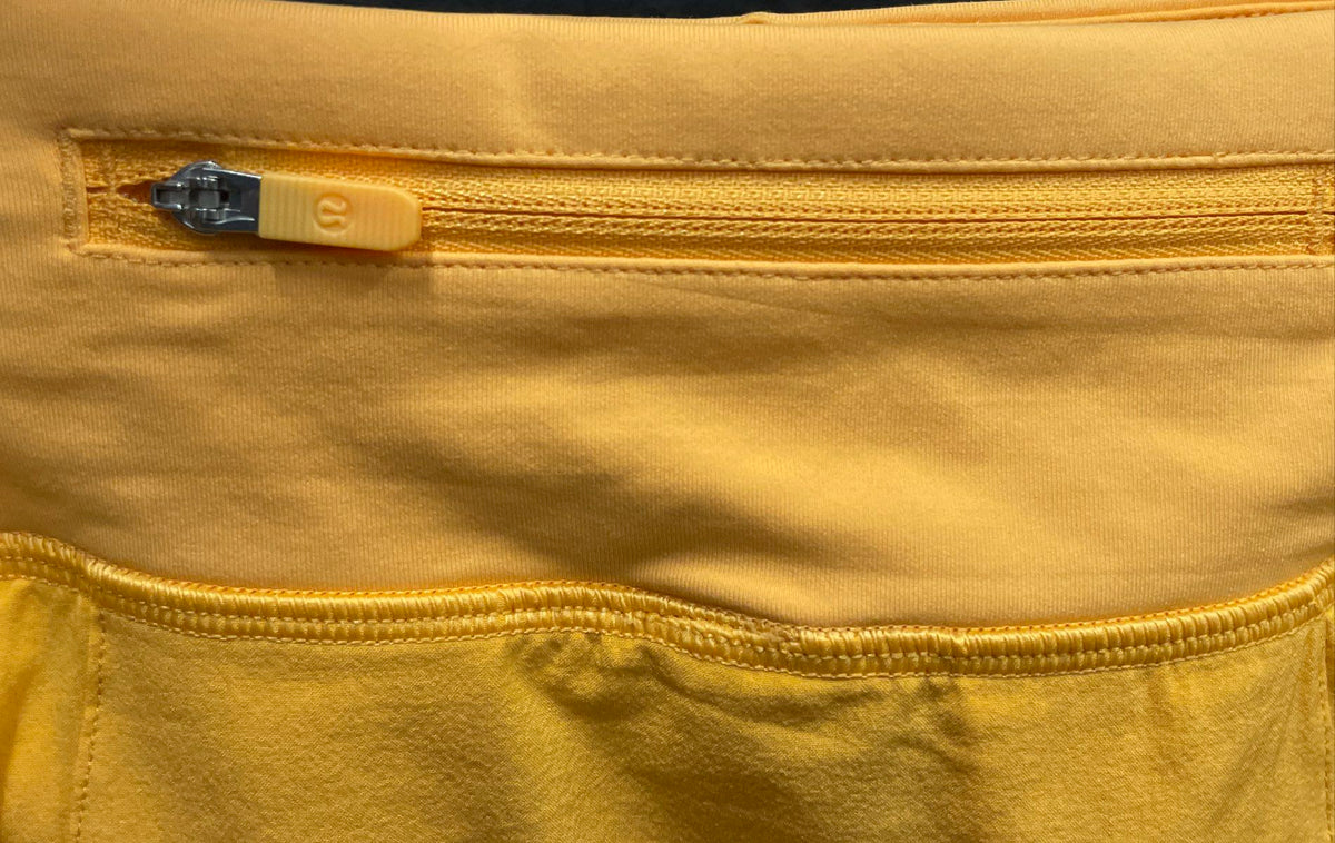 Lululemon Women's Yellow Pace Rival Skort Tiered Tennis Running Skirt Sz 6