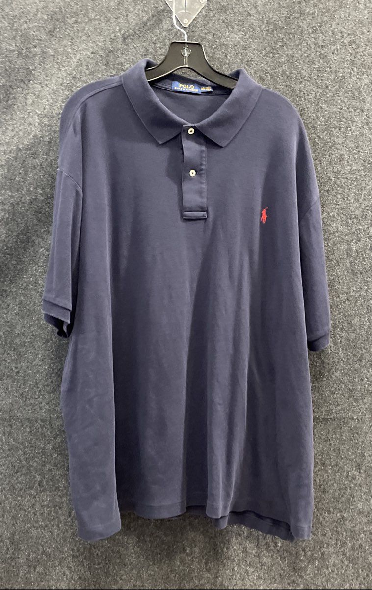 Polo Ralph Lauren Men's Dark Blue Short Sleeve Polo Shirt Red Pony Sz 2XB