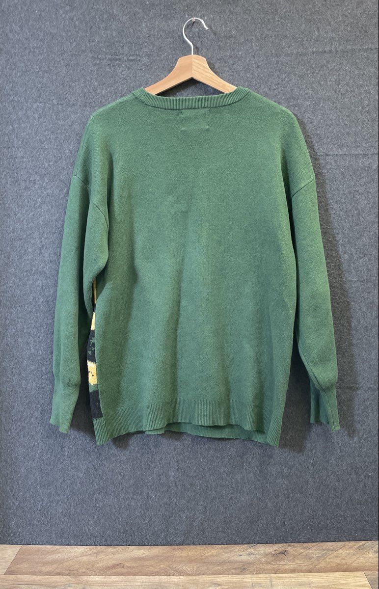 Disney Mickey Mouse Men's Green Goofy Golfing Graphic Crewneck Sweater Sz XS