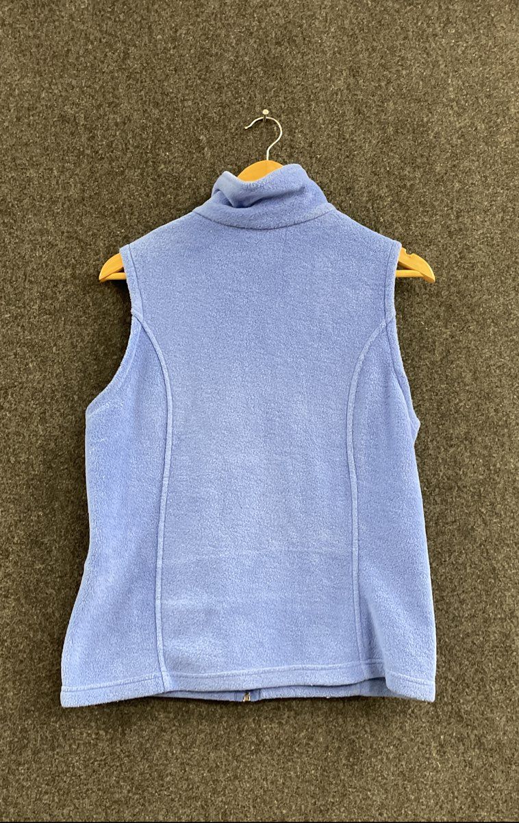 Columbia Women's Benton Springs Fleece Vest Light Blue Full Zip Sz S