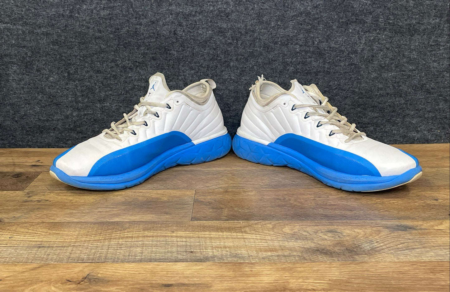 Jordan Trainer 2 Flyknit White University Blue Training Shoes Size 12