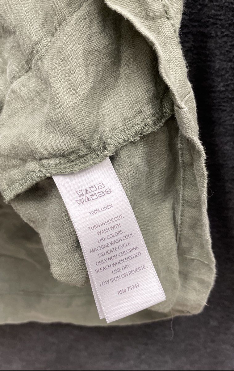Artisan NY Women's Sage Green 100% Linen Utility Safari Anorak Jacket Sz S
