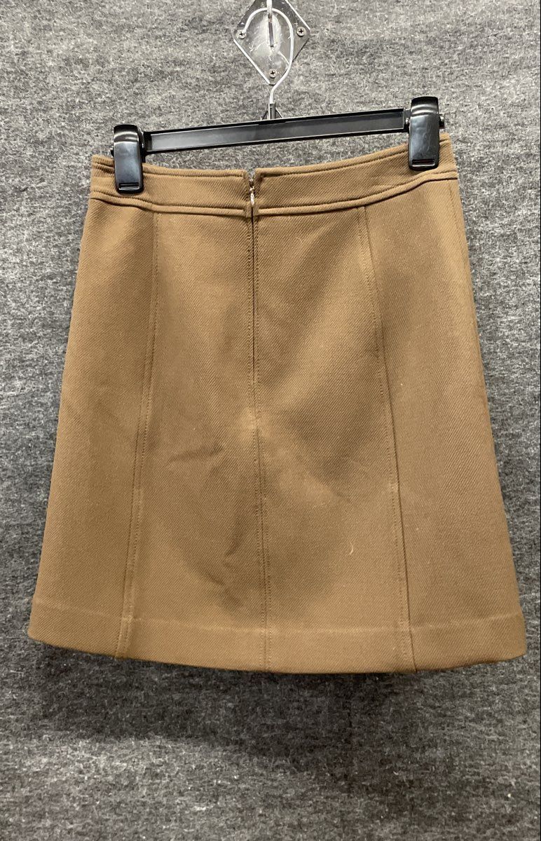 Ann Taylor Women's Brown Petite Double Breasted A-Line Skirt NWT Sz 2P