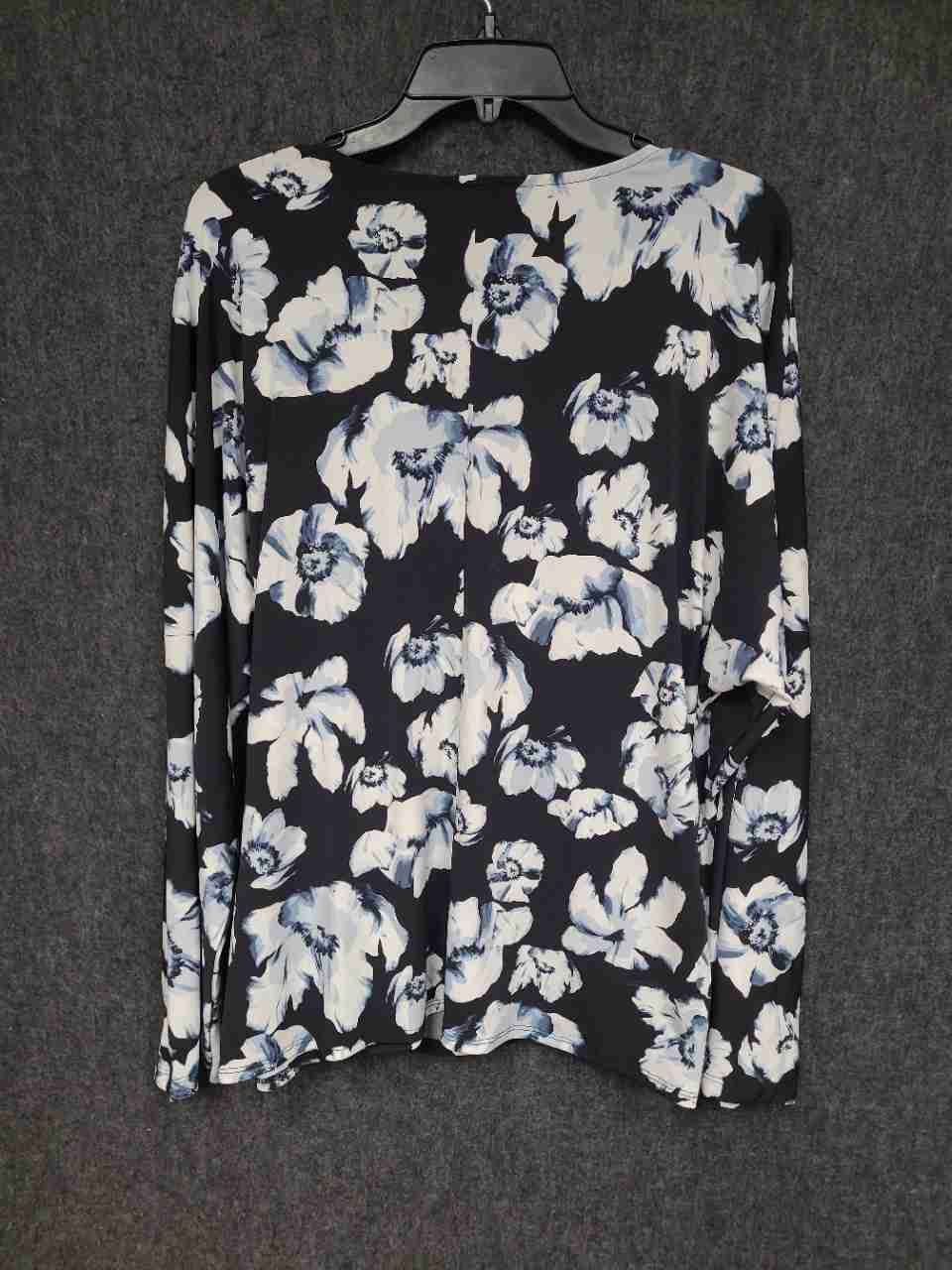 INC International Concepts Women's Floral Wrap Front Long Sleeve Top XXL NWT