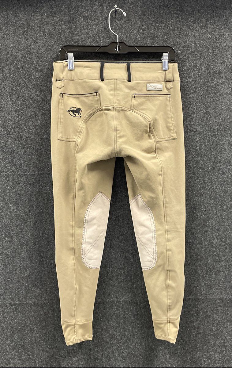 SmartPak Piper Women's Tan Brown Knee Patch Equestrian Riding Breeches Sz 28R