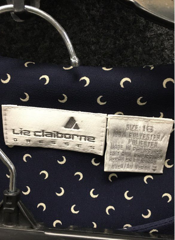 Vintage 90s Liz Claiborne Women's Navy Crescent Moon 2 Pc Skirt Set Sz 16 NWT