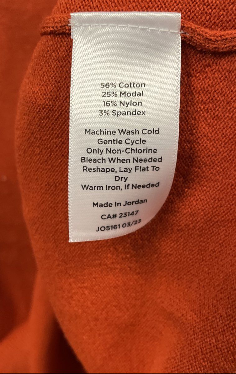 Talbots Women's Orange Turtleneck Long Sleeve Cotton Blend Sweater Sz M NWT