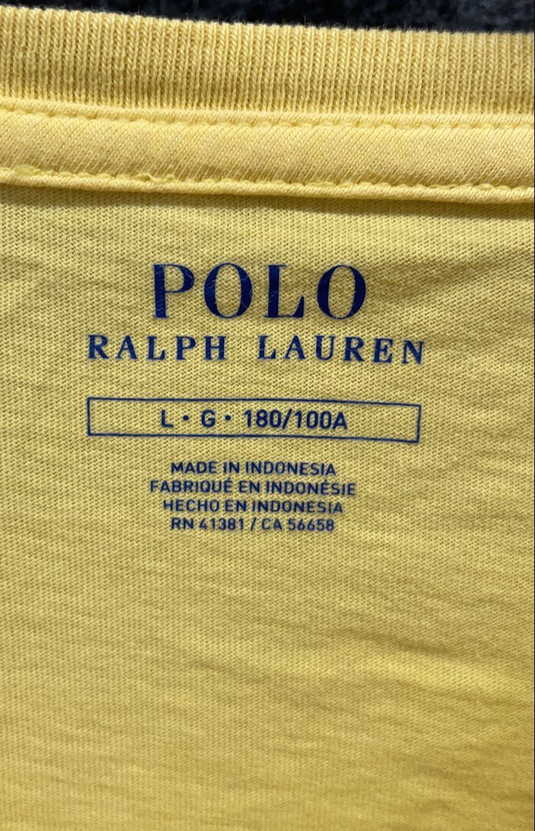 Polo Ralph Lauren Men's Yellow Short Sleeve Pony Logo T-Shirt Sz L