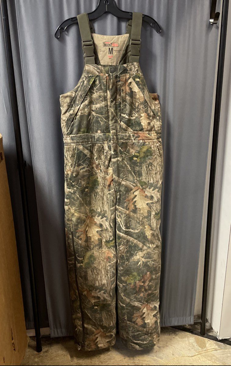 Redhead Men's Silent Hide Insulated Camo Hunting Overalls Bibs True Timber Sz M