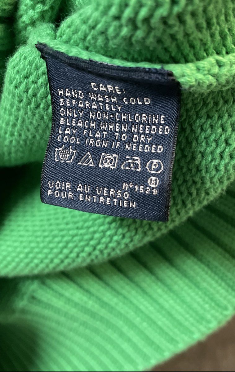 Ralph Lauren Sport Women's Green Cotton Knit Hooded Shawl Neck Sweater Sz XL
