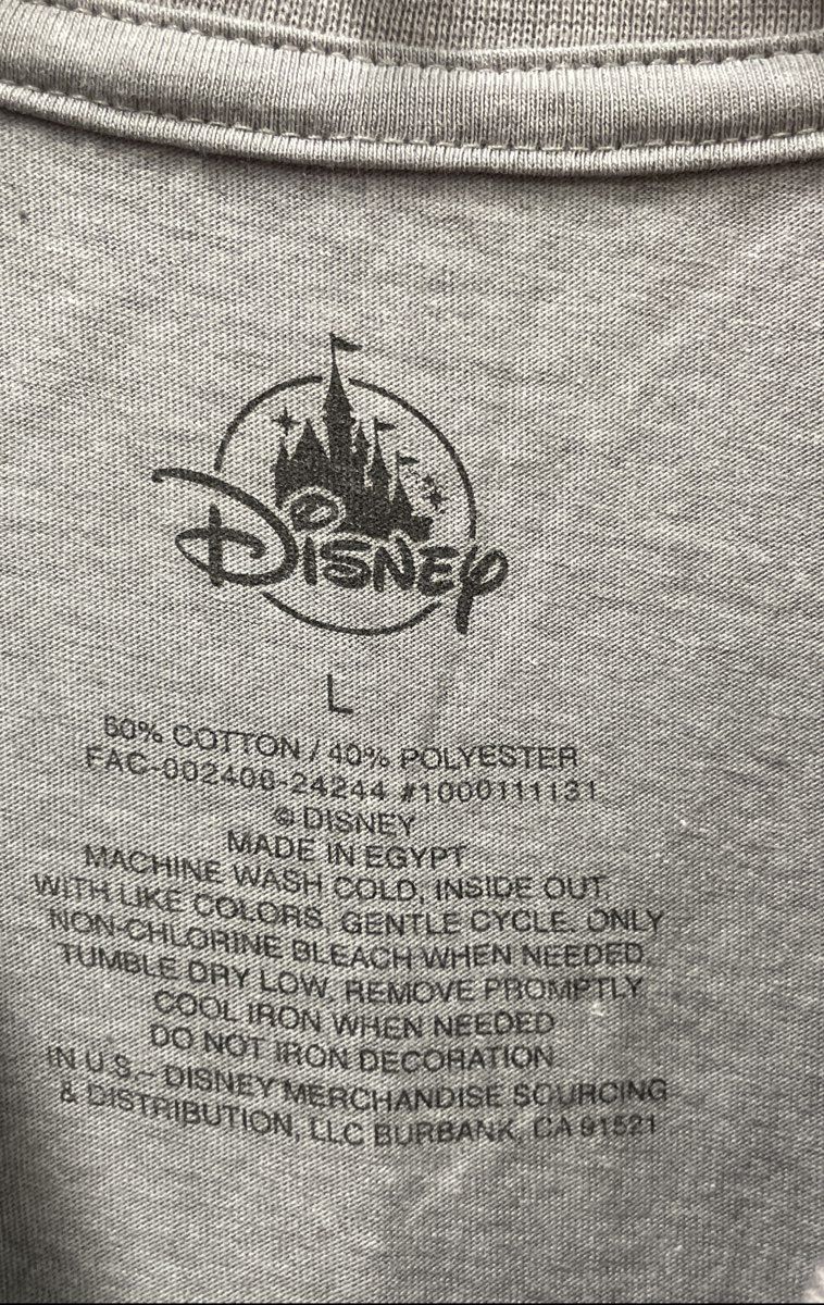 Disney Men's Main Street USA Walt Disney World Mickey Balloons Gray T-Shirt L
