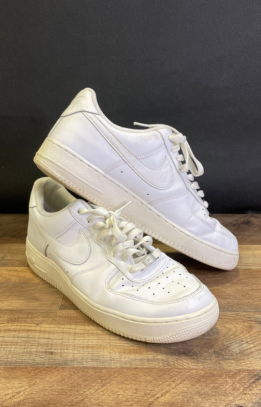 Nike Air Force 1 '07 Triple White Low Sneakers Men's Size 12