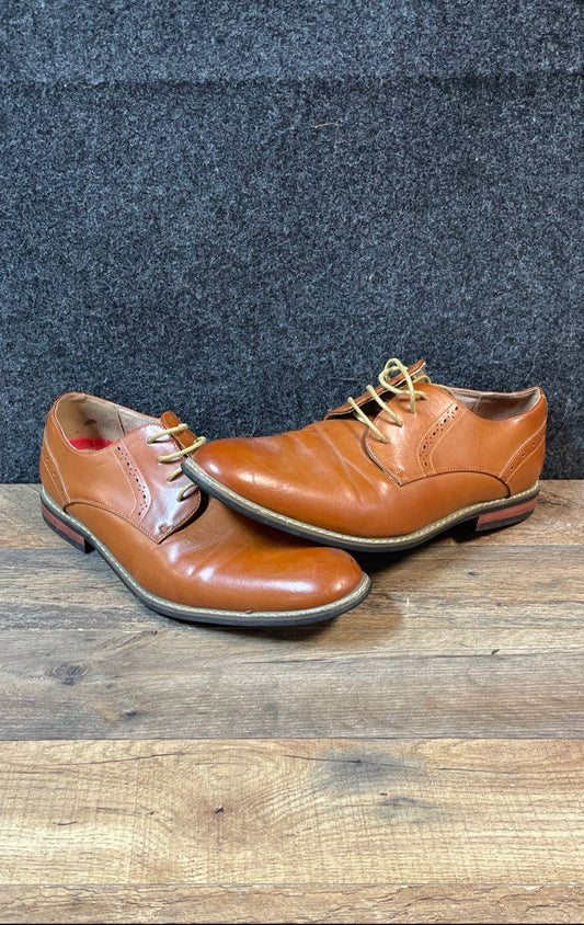 Bruno Marc Prince-16 Tan Brogue Oxford Dress Shoes Men's Size 12