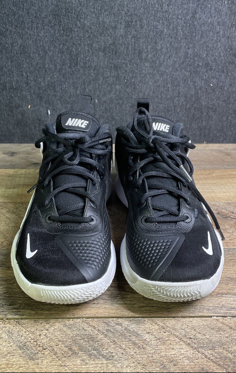 Nike Zoom Hyperset 2 Black White Indoor Court Shoes Size 8