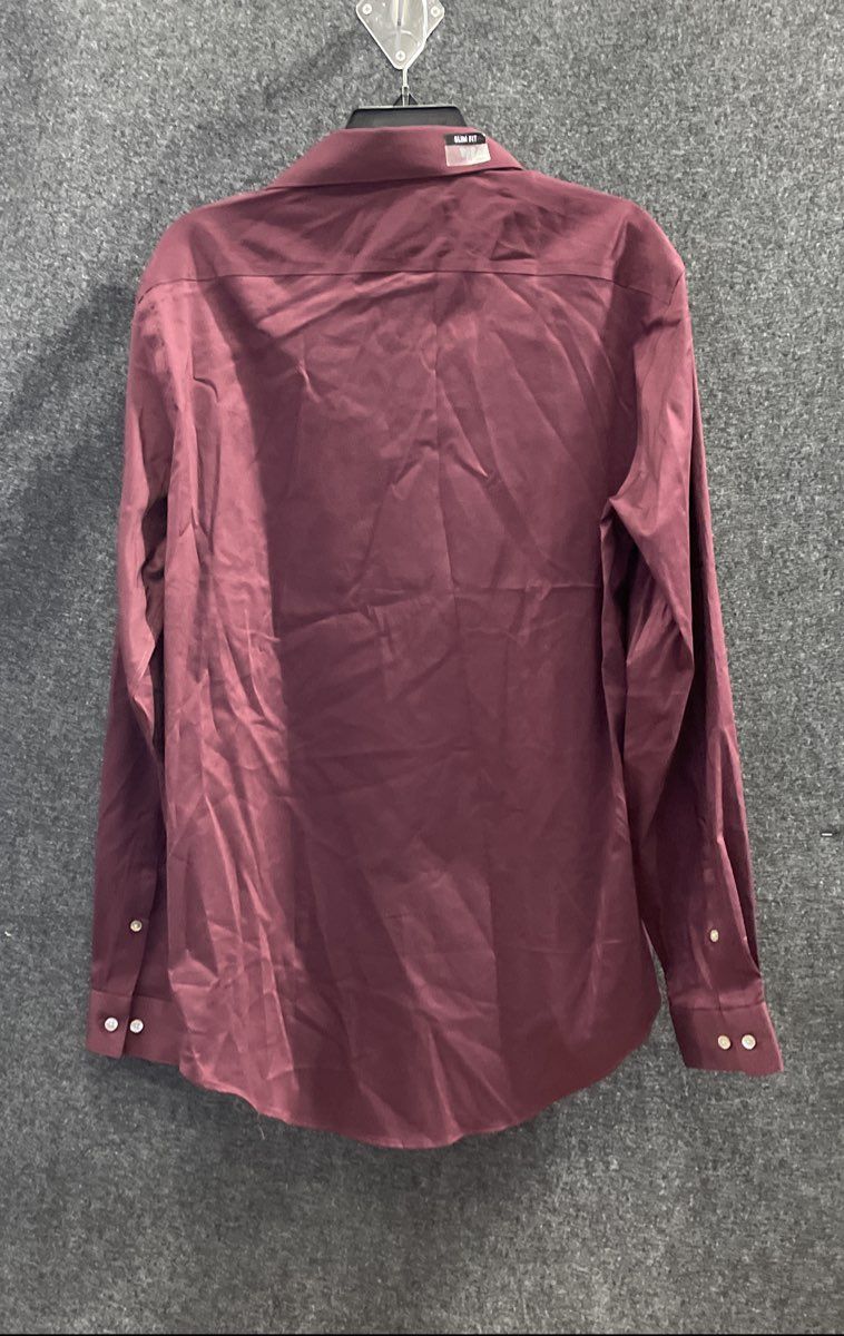 Van Heusen Men's Red Wrinkle Free Slim Fit Stretch Shirt NWT Sz 16 16.5 34/35