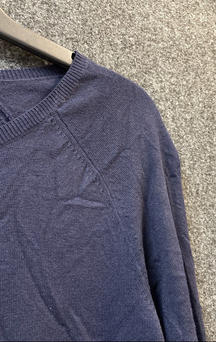 Talbots Women's Navy Blue 3/4 Sleeve Button Cuff Knit Top Sweater Sz MP NWT