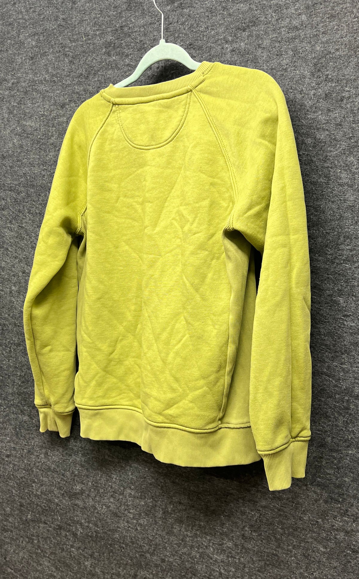 Carhartt Relaxed Fit Logo Sleeve Crewneck Sweatshirt Neon Yellow Sz S (4-6)