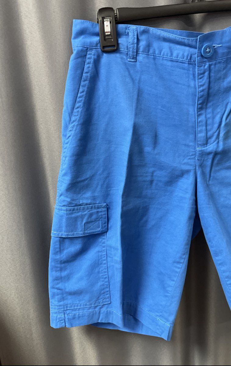 Columbia Men's Blue 100% Cotton Cargo Shorts 10" Inseam Sz 32