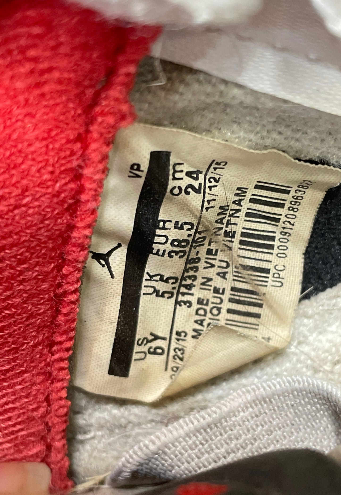 Nike Air Jordan 5 Retro Low Fire Red White Black Sneakers Size 6Y