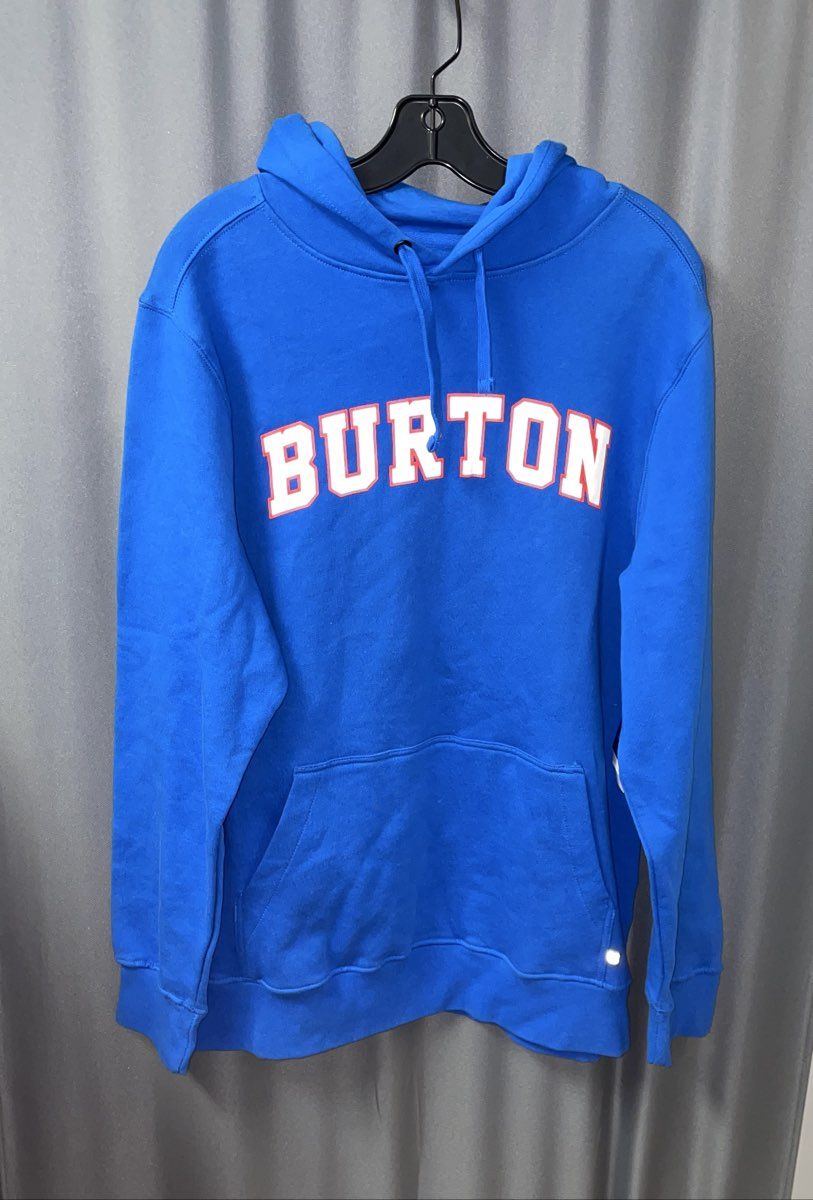 Burton NWT Men's College PO Brooke Pullover Hoodie Blue Logo Sz M