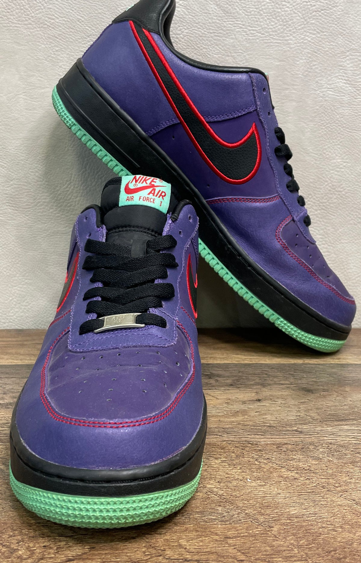 Nike Air Force 1 Low Court Purple Black Red Sneakers Size 11