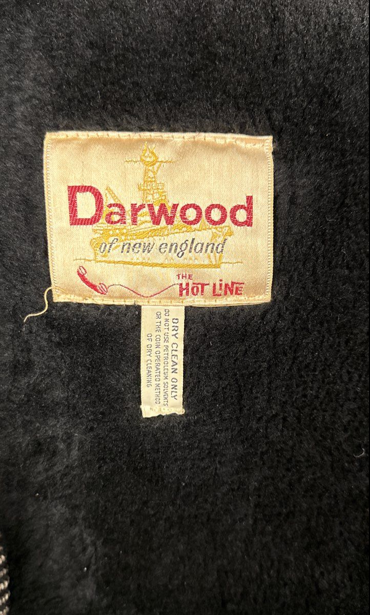 Vintage 70s Darwood Men's Gray Herringbone Tweed Faux Fur Lined Overcoat