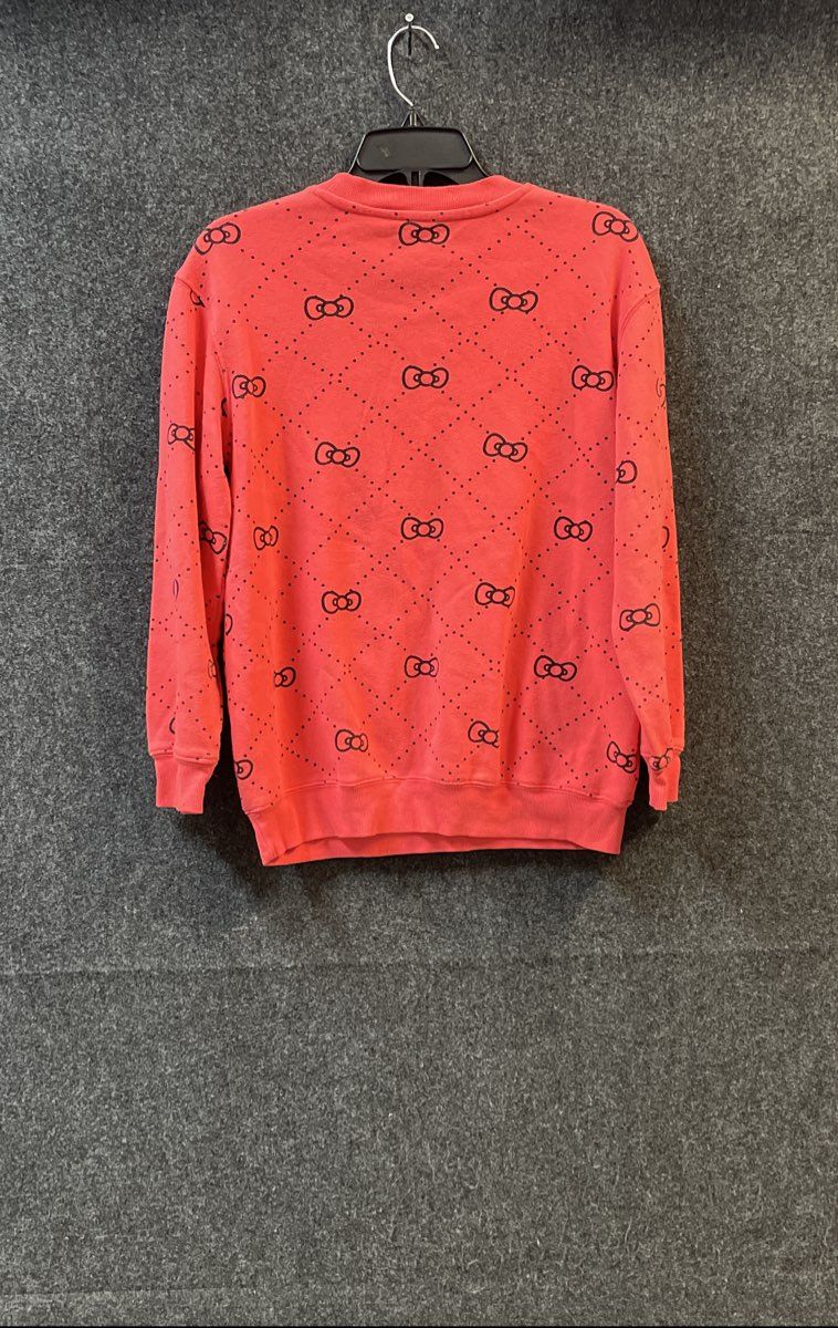 Hello Kitty by Sanrio Girls Red Allover Bow Print Graphic Sweatshirt Sz XS