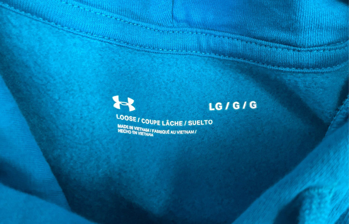 Under Armour Men's Blue Sleeveless Fleece Pullover Hoodie Size Large
