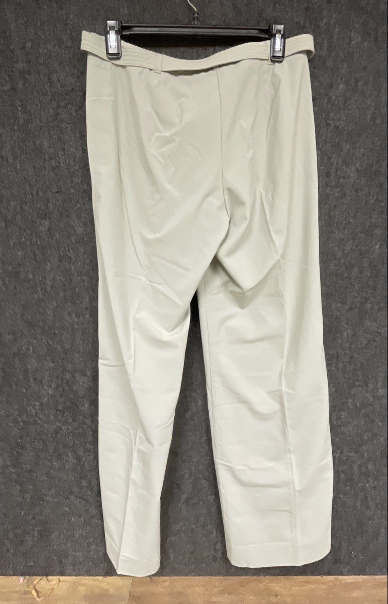 The Limited Women's Stretch Pants Sage Green D-Ring Belted Trousers Size 4