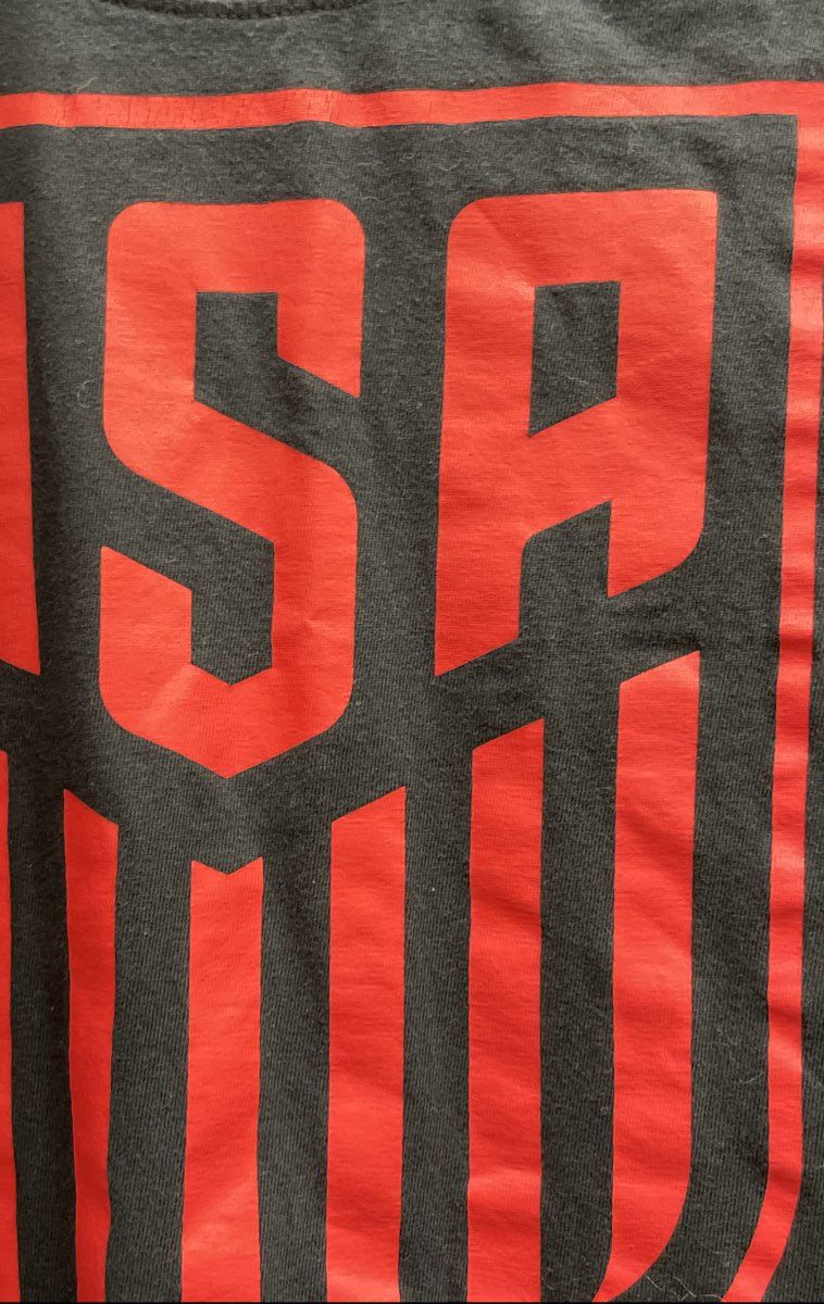 New Era Men's US Soccer USA Crest Graphic T-Shirt Black Red Size L
