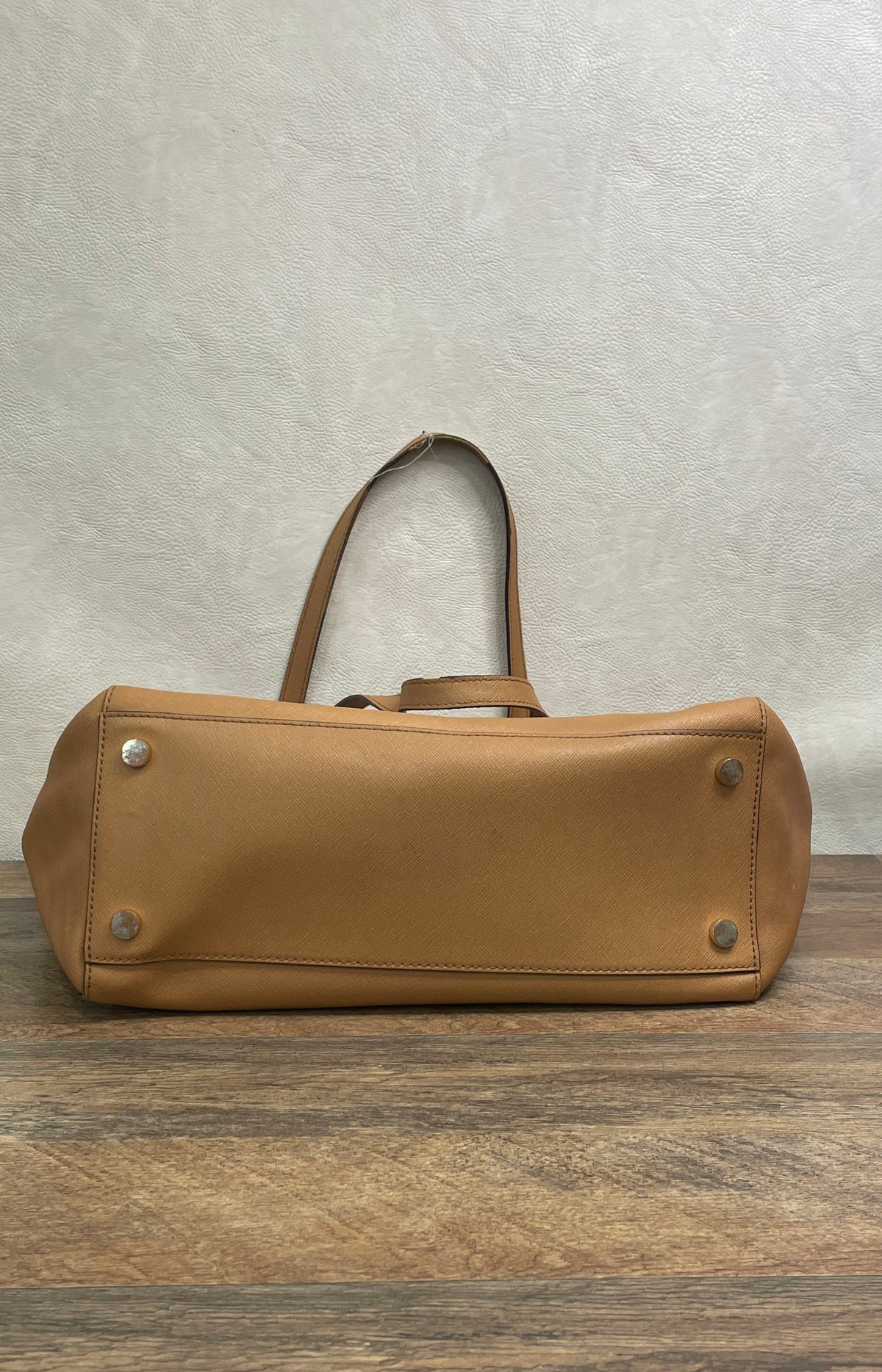 Michael Kors Tan Saffiano Leather Tote Bag Gold Hardware Large