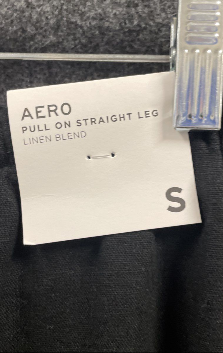 Aeropostale Women's Black Linen Blend Pull On Straight Leg Pants Sz S NWT