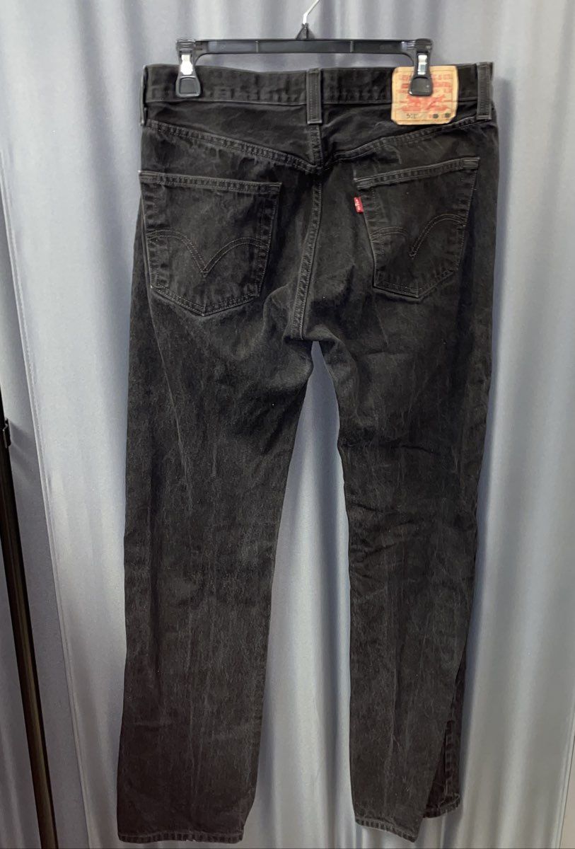 Levi's Men's 501 Original Straight Leg Button Fly Faded Black Jeans Sz 34x34