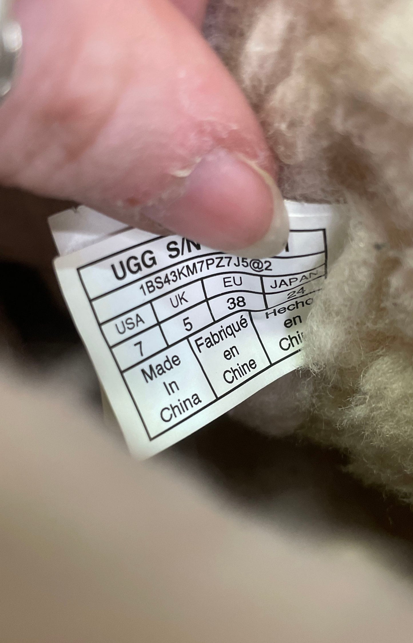 UGG Classic Short Bling Crystal U Logo Chestnut Suede Boots Women's Size 7
