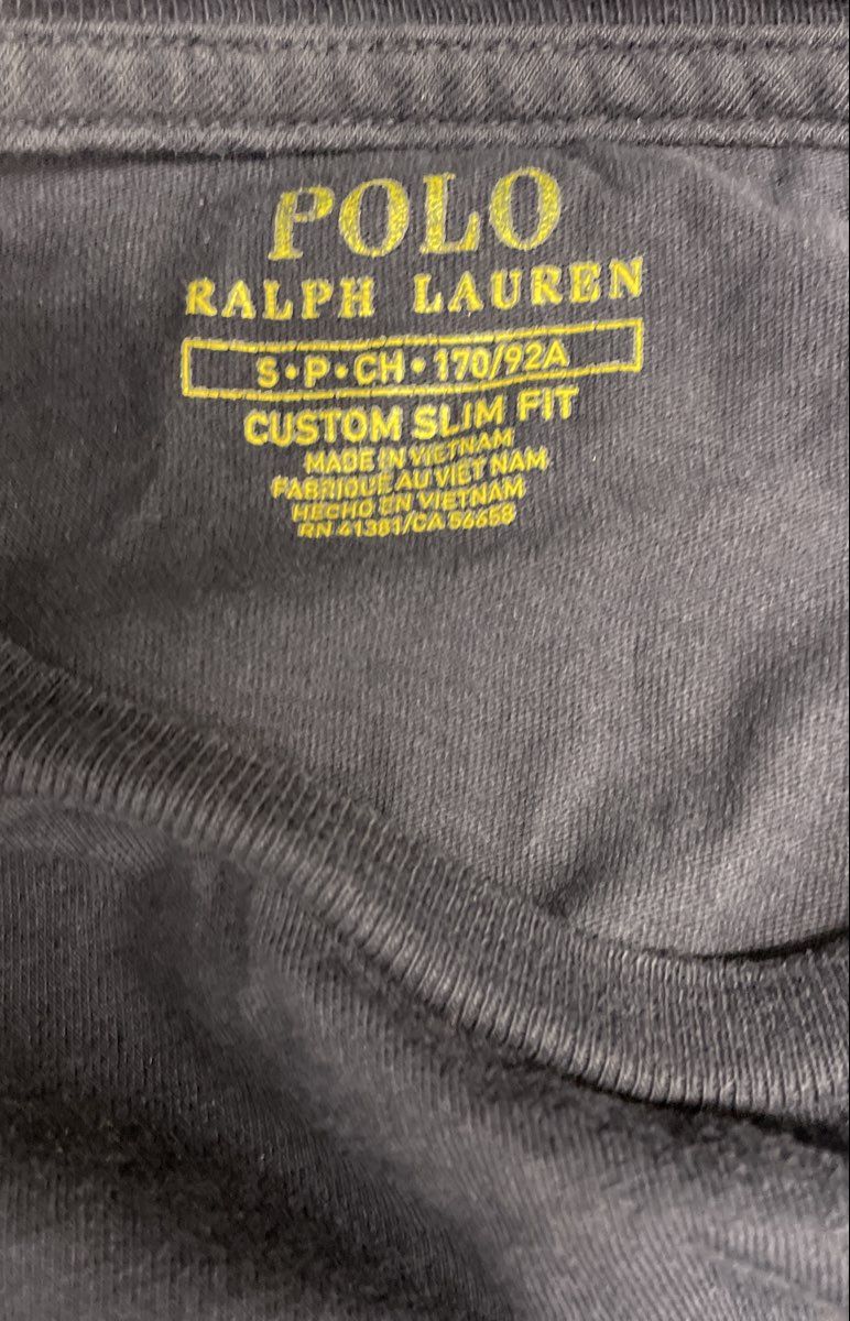 Polo Ralph Lauren Men's Navy Big Pony Long Sleeve T-Shirt Custom Slim Fit Sz S
