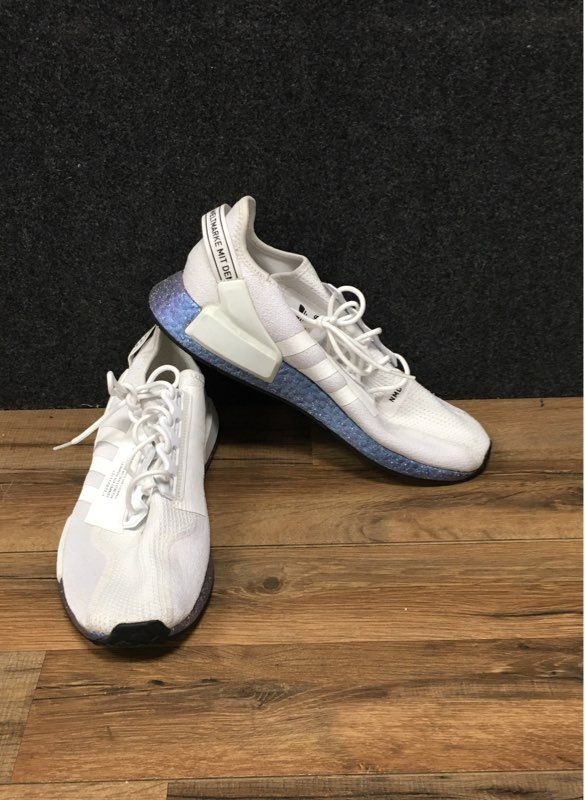 Adidas NMD_R1 White Iridescent Boost Men's Running Shoes Size 11.5
