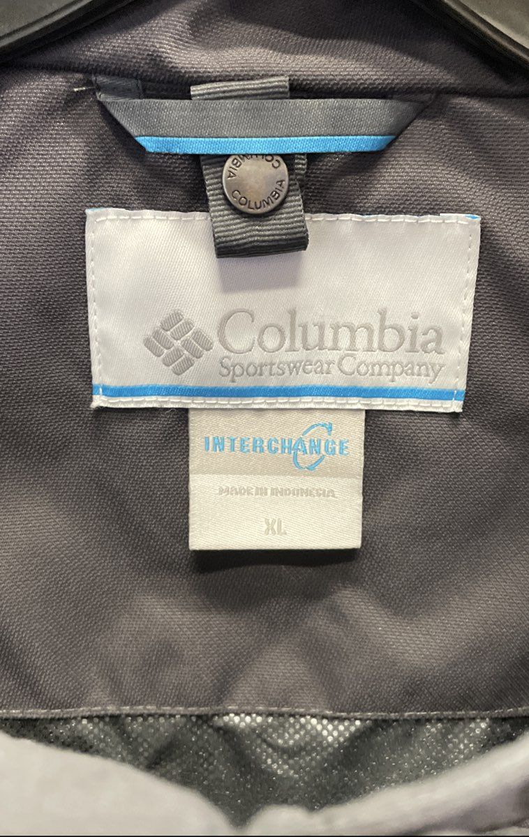 Columbia Men's Grey Omni-Tech Interchange Colorblock Full Zip Jacket Shell Sz XL
