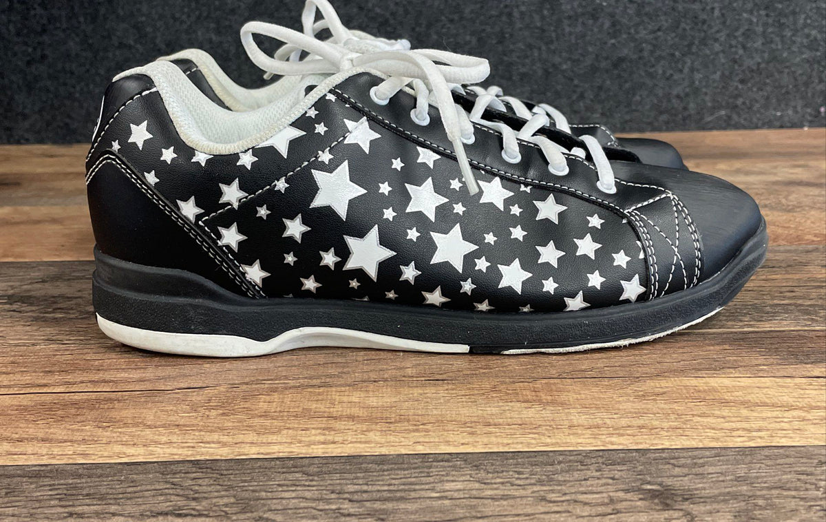 Etonic Women's Stars Pattern Bowling Shoes Black White Size 8.5