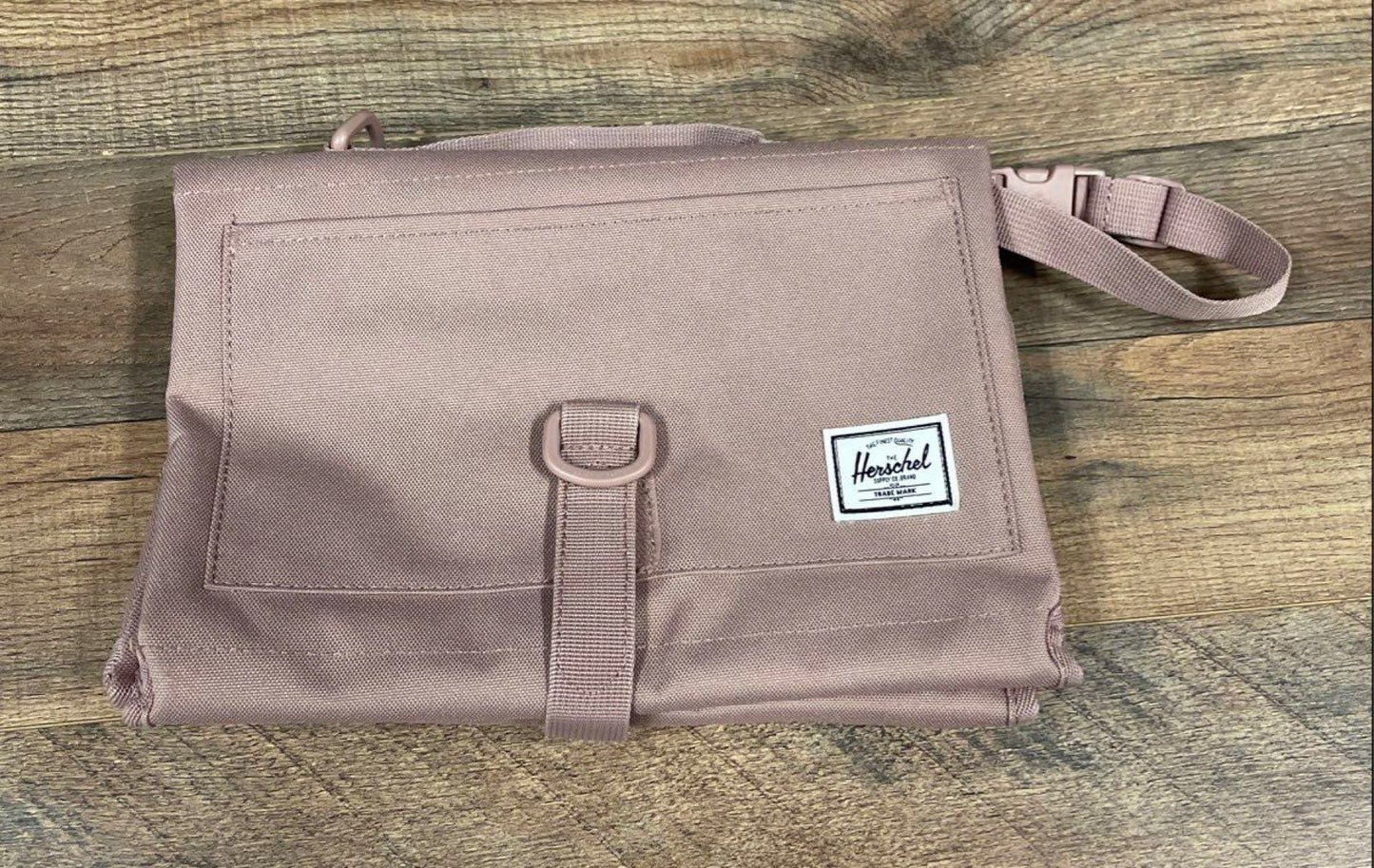 Herschel Supply Co Sprout Travel Diaper Changing Mat Ash Rose Pink Organizer