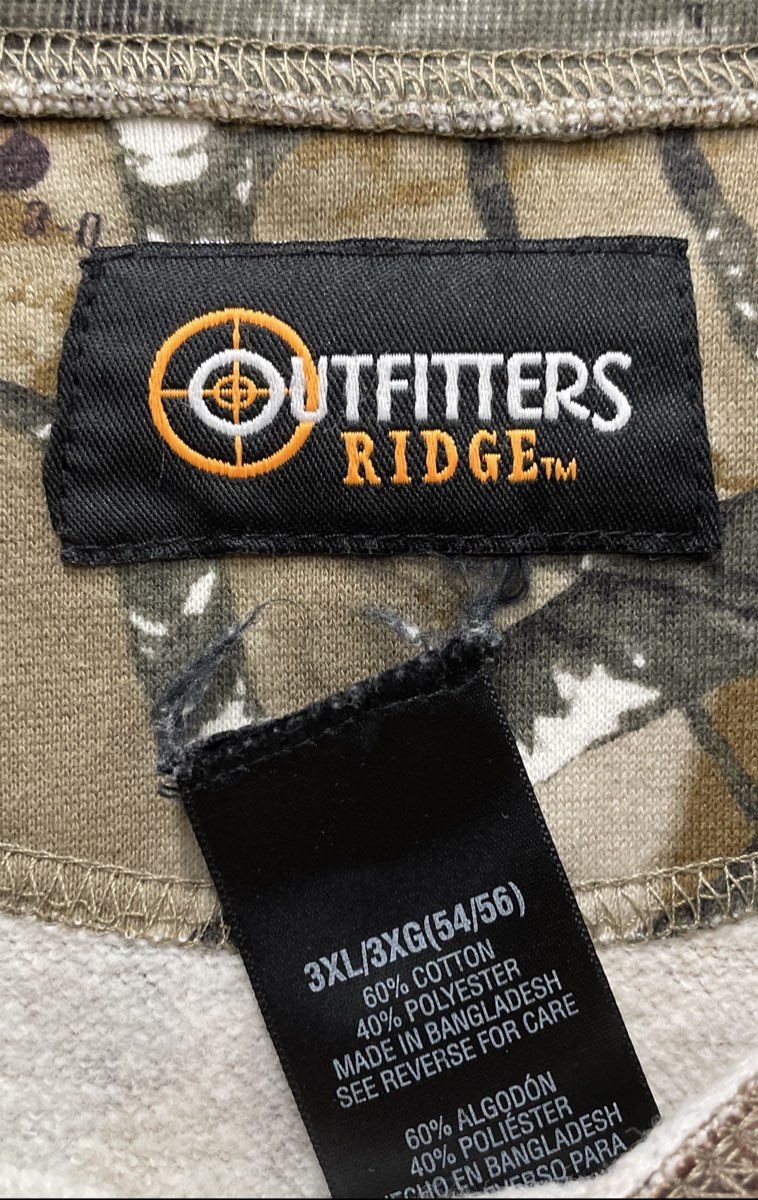 Outfitters Ridge Men's Sweatshirt Fusion 3-D Camo Crewneck Brown Sz 3XL