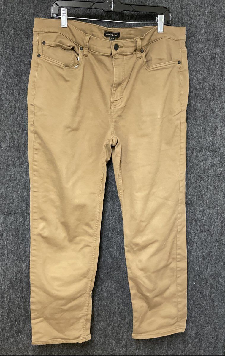 Banana Republic Men's Khaki Chino Pants Stretch 5-Pocket Sz 38x30