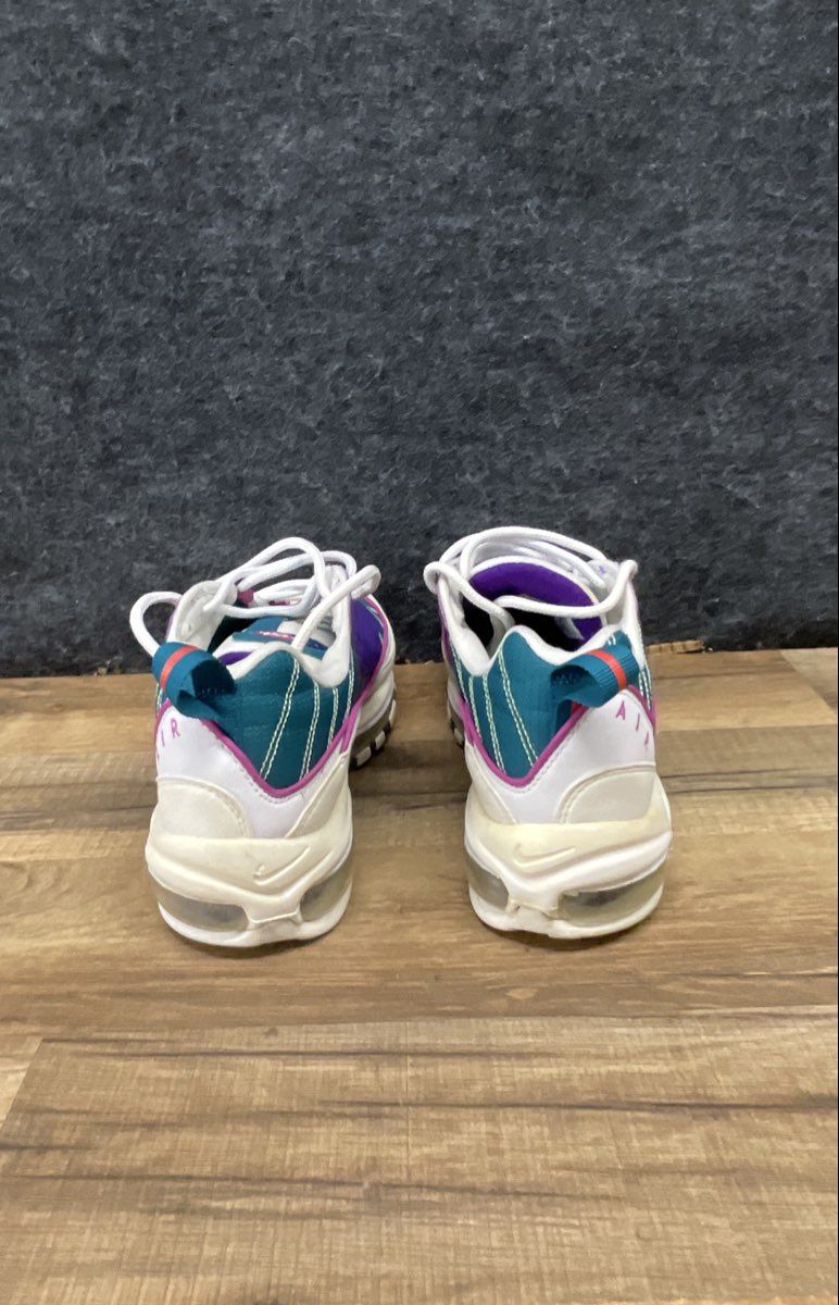 Nike Air Max 98 Teal Nebula Grape White Running Shoes Women's Size 8