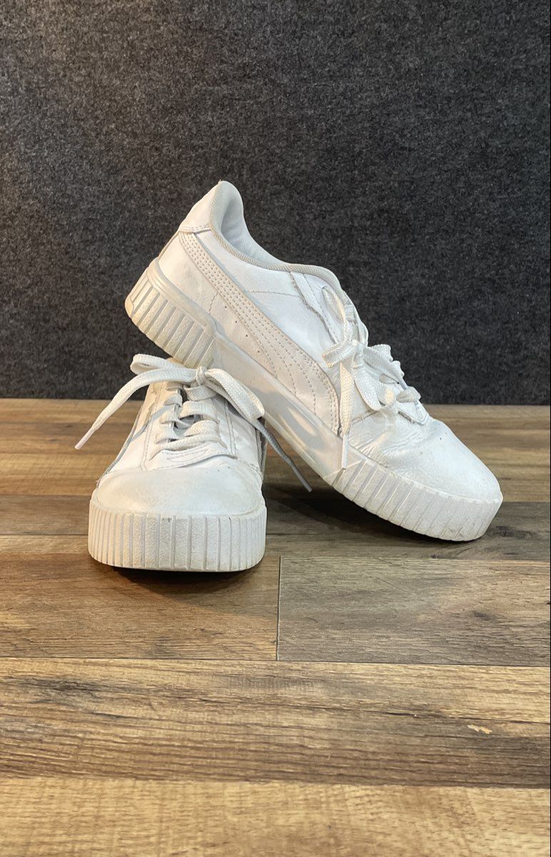 Puma Cali Court White Leather Platform Women's Sneakers Size 8.5